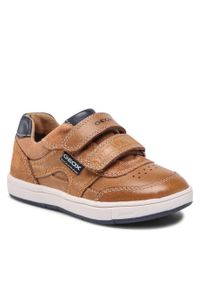 Sneakersy Geox B Trottola B. A B2543A 0CL22 C5GF4 S Caramel/Navy. Kolor: brązowy. Materiał: skóra