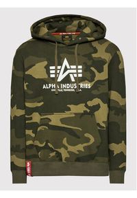 Alpha Industries Bluza Basic 178312C Zielony Regular Fit. Kolor: zielony. Materiał: bawełna