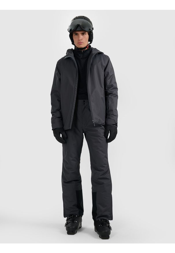 4f - 4F Kurtka narciarska membrana 5000 męska - szara S. Kolor: szary. Materiał: poliester, materiał. Sezon: zima