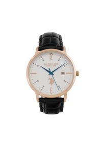 U.S. Polo Assn. Zegarek Dorian USP7276WH Czarny. Kolor: czarny