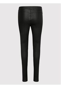 Kaffe Spodnie z imitacji skóry Ada Coated 10501626 Czarny Slim Fit. Kolor: czarny. Materiał: skóra, wiskoza #3