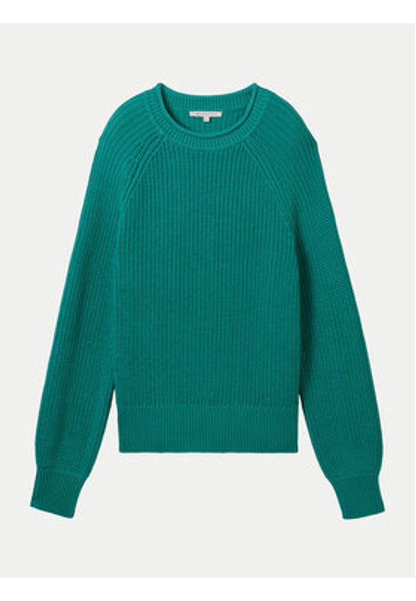 Tom Tailor Denim Sweter 1043309 Zielony Regular Fit. Kolor: zielony. Materiał: bawełna, syntetyk