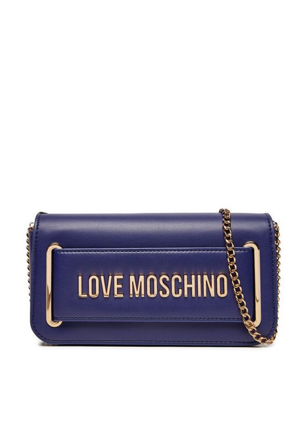 Love Moschino - LOVE MOSCHINO Torebka JC4350PP0LKT0750 Granatowy. Kolor: niebieski. Materiał: skórzane