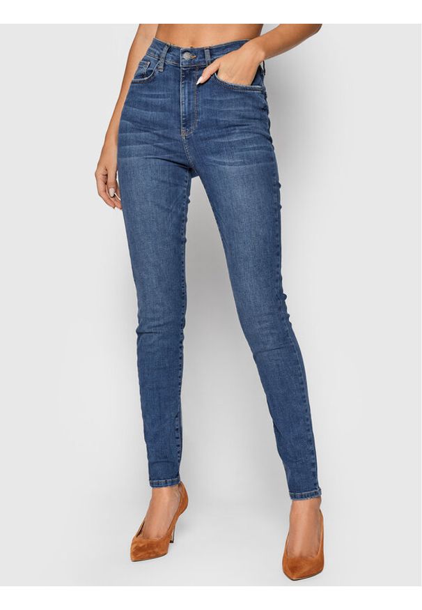 YAS Jeansy Ayo 26025089 Niebieski Skinny Fit. Kolor: niebieski