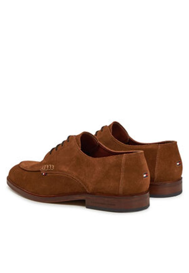 TOMMY HILFIGER - Tommy Hilfiger Półbuty Hilfiger Thunit Suede M Toe Shoe FM0FM05468 Brązowy. Kolor: brązowy. Materiał: skóra, zamsz