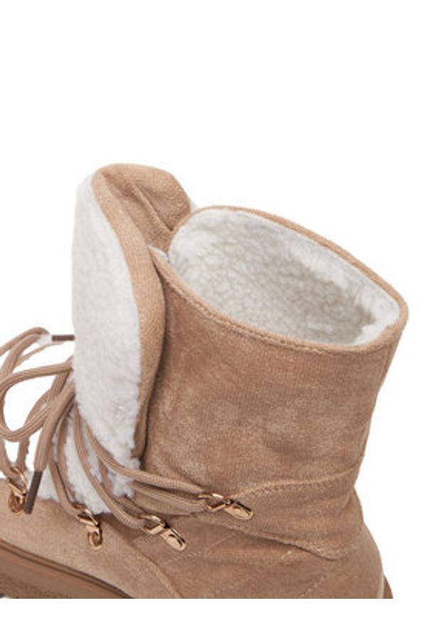 DeeZee Śniegowce 13211-5 Beżowy. Kolor: beżowy. Materiał: materiał