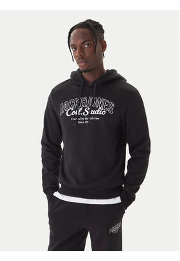 Jack & Jones Komplet t-shirt, bluza i spodnie Makoto 12287681 Czarny Regular Fit. Kolor: czarny. Materiał: bawełna