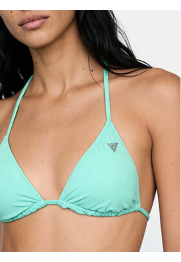 Guess Góra od bikini E6GJ44 KF442 Zielony. Kolor: zielony. Materiał: syntetyk