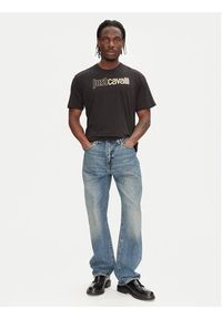 Just Cavalli T-Shirt 78OAHT16 Czarny Regular Fit. Kolor: czarny. Materiał: bawełna #4