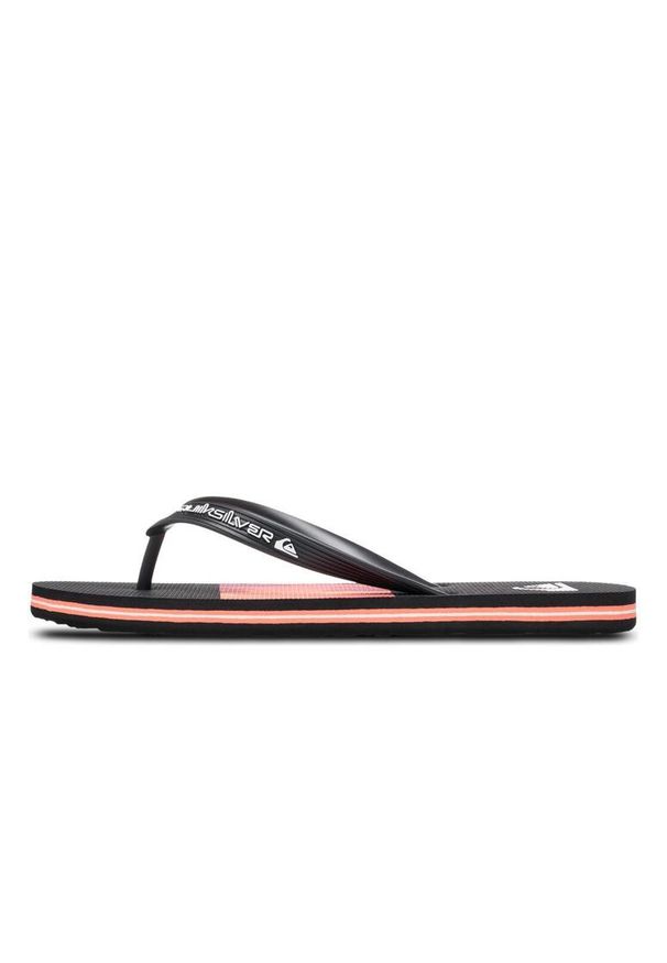 Quiksilver - Klapki dla Mężczyzn MOLOKAI STRIPE 25. Okazja: na plażę. Kolor: różowy. Materiał: guma, syntetyk, materiał. Styl: sportowy