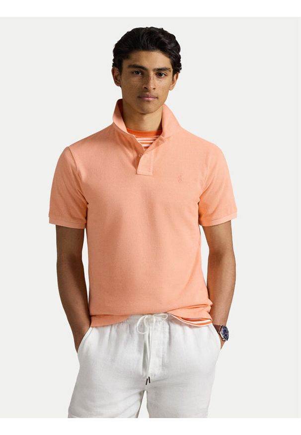 Polo Ralph Lauren Polo 710969626004 Pomarańczowy Custom Slim Fit. Typ kołnierza: polo. Kolor: pomarańczowy. Materiał: bawełna