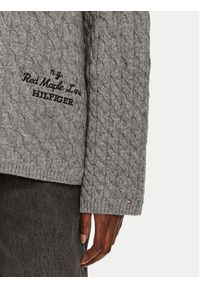 TOMMY HILFIGER - Tommy Hilfiger Kardigan WW0WW42143 Szary Relaxed Fit. Kolor: szary. Materiał: wełna #5