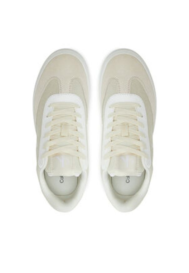 Calvin Klein Jeans Sneakersy Classic Cupsole Low Mix Mg Wn YW0YW01636 Écru. Materiał: materiał