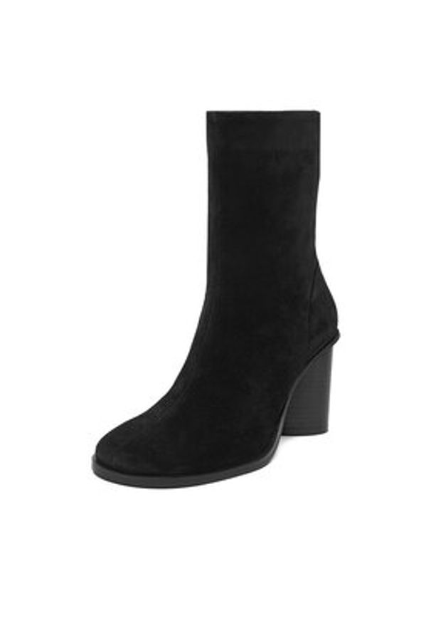 Gino Rossi Botki EO-ZOYA-121046S Czarny. Kolor: czarny. Materiał: zamsz, skóra