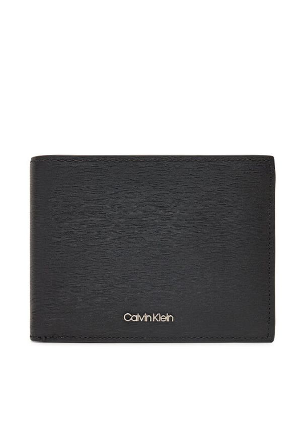 Calvin Klein Portfel męski Epi Ck Trifold 10Cc W/Coin K50K512863 Czarny. Kolor: czarny. Materiał: skóra