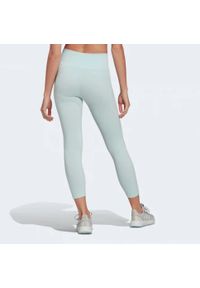 Legginsy damskie Adidas Aeroknit Seamless Yoga sportowe miętowe. Kolor: zielony. Materiał: poliamid, poliester, elastan