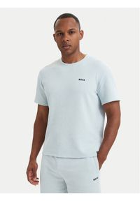 BOSS T-Shirt Waffle 50535891 Niebieski jasny Regular Fit. Kolor: niebieski. Materiał: bawełna #1