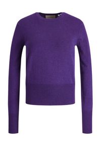 JJXX Sweter 12200214 Fioletowy Regular Fit. Kolor: fioletowy. Materiał: wiskoza #5