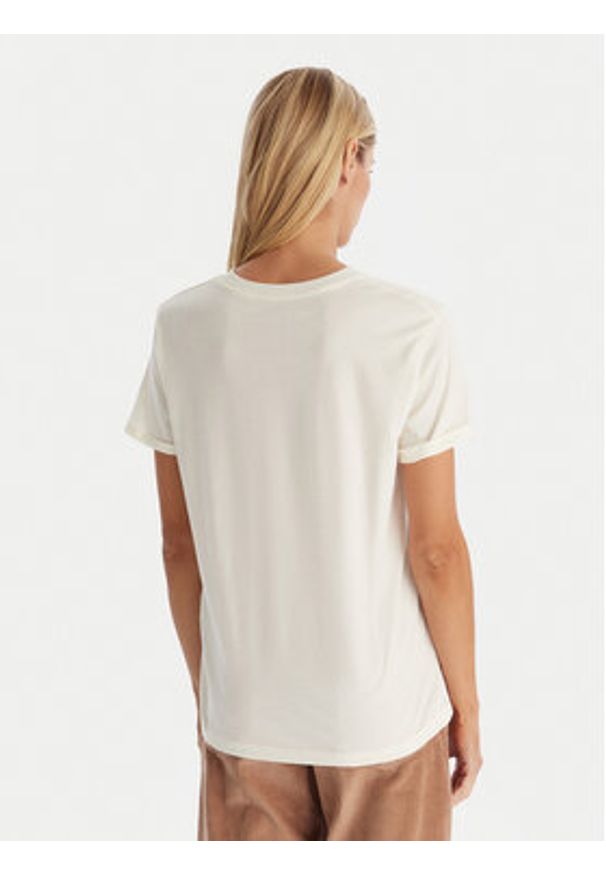 Roxy T-Shirt Oceanregular Poster ERJZT06017 Écru Regular Fit. Materiał: bawełna