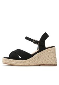 Castañer Espadryle Thea Jute/001 023070-100 Czarny. Kolor: czarny. Materiał: skóra