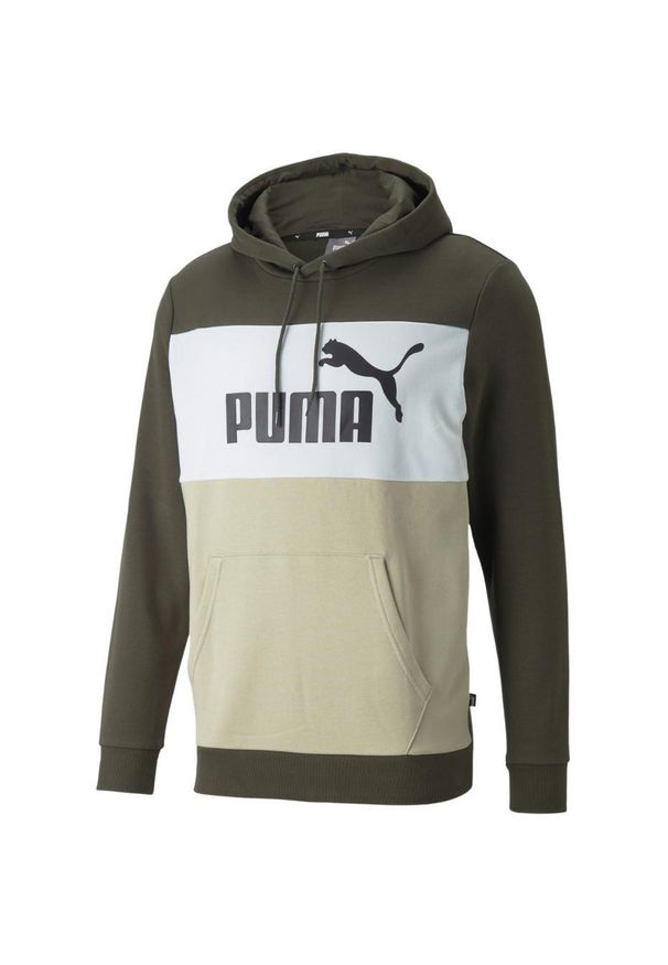 Bluza treningowa męska Puma Colorblock Hoodie TR. Kolor: beżowy, wielokolorowy, szary