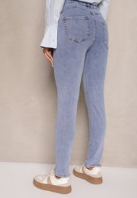 Renee - Jasnoniebieskie Jeansy z Bawełną Typu Skinny Novanisse. Okazja: na co dzień. Stan: podwyższony. Kolor: niebieski. Styl: casual