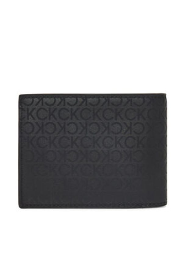 Calvin Klein Portfel męski Ck Sleek Trifold 10Cc W/Coin K50K512865 Czarny. Kolor: czarny. Materiał: materiał