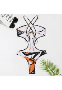 Intica - Strój kąpielowy jednoczęściowy z wycięciami odporny na chlor i UV Glenda. Kolor: wielokolorowy. Materiał: materiał. Długość: długie #3