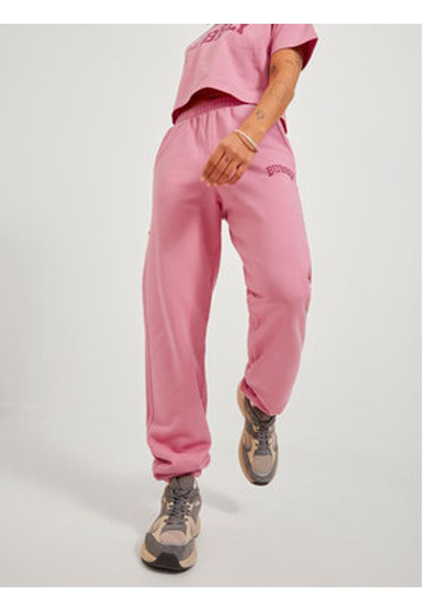 JJXX Spodnie dresowe 12244364 Różowy Relaxed Fit. Kolor: różowy. Materiał: bawełna