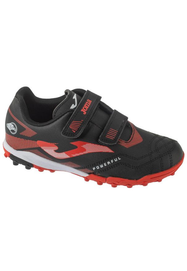 Joma - Buty piłkarskie turfy chłopięce, Powerful Jr 25 POJW TFV. Kolor: czarny. Sport: piłka nożna