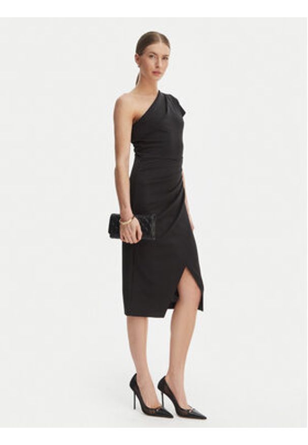 Rinascimento Sukienka koktajlowa CFC0127793003 Czarny Slim Fit. Kolor: czarny. Materiał: syntetyk. Styl: wizytowy