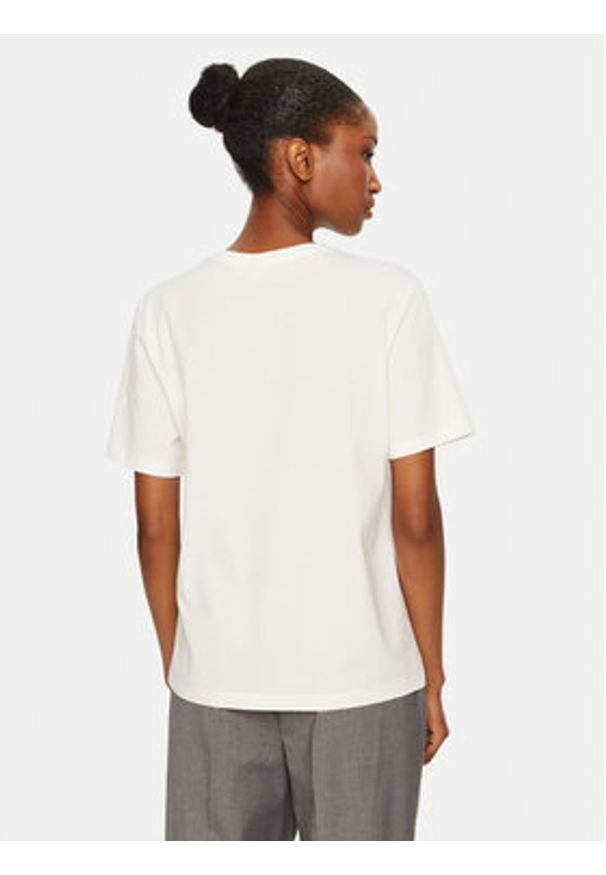 Vila T-Shirt Sybil 14097443 Biały Regular Fit. Kolor: biały. Materiał: bawełna