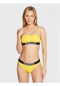 Calvin Klein Swimwear Góra od bikini Intense Power KW0KW01907 Żółty. Kolor: żółty. Materiał: syntetyk #4