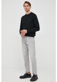 Calvin Klein - Sweter wełniany. Kolor: czarny. Materiał: wełna #5