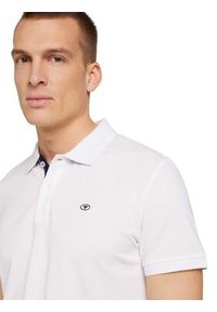 Tom Tailor Polo 1027713 Biały Regular Fit. Typ kołnierza: polo. Kolor: biały. Materiał: bawełna