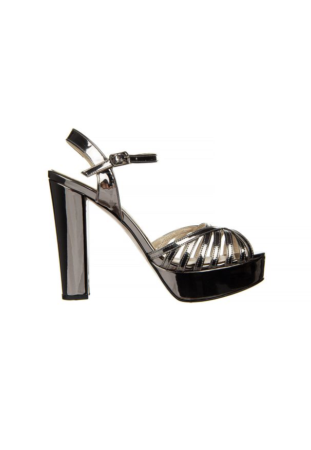 Sandały Bayla-187 1840-7023 Platinum 187034, Czarny, Skóra ekologiczna - 38. Zapięcie: pasek. Kolor: czarny. Materiał: skóra ekologiczna. Wzór: motyw z bajki. Obcas: na obcasie. Wysokość obcasa: średni