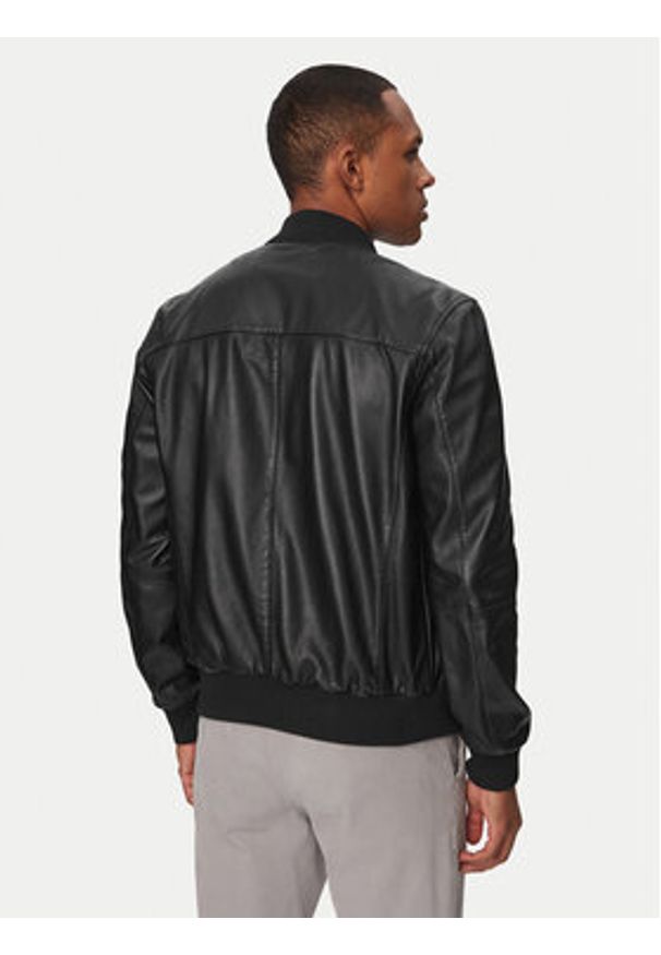 Aeronautica Militare Kurtka skórzana 261PN5053UPL00320 Czarny Regular Fit. Kolor: czarny. Materiał: skóra