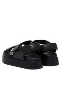TOMMY HILFIGER - Tommy Hilfiger Sandały Leather Sporty Platform Sandal FW0FW09119 Czarny. Kolor: czarny. Materiał: skóra. Obcas: na platformie. Styl: sportowy #5