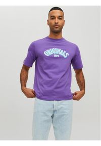 Jack & Jones - Jack&Jones T-Shirt Euphori 12232256 Fioletowy Standard Fit. Kolor: fioletowy. Materiał: bawełna