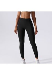 Intica - Legginsy z drapowaniem na trening i co dzień Ingedore. Kolor: różowy. Materiał: materiał, skóra. Wzór: gładki. Sport: fitness #5