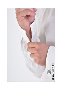 Xagon Koszula "Manica" | P24042ALONGL | Mężczyzna | Biały. Okazja: na co dzień. Kolor: biały. Materiał: bawełna, len, lyocell. Styl: casual, elegancki #2