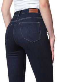 Wrangler - WRANGLER HIGH RISE SKINNY RINSEWASH W27HLU023. Stan: podwyższony