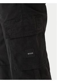 BOSS Spodnie materiałowe Sisla-9-Cargo 50552096 Czarny Regular Fit. Kolor: czarny. Materiał: bawełna #4