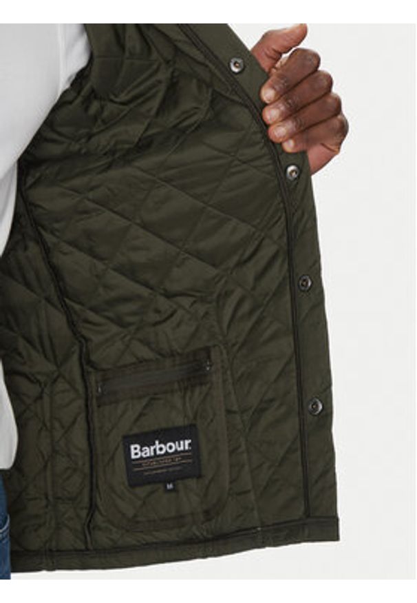 Barbour Kurtka przejściowa Heritage Liddesdale MQU0240OL71 Zielony Tailored Fit. Kolor: zielony. Materiał: syntetyk