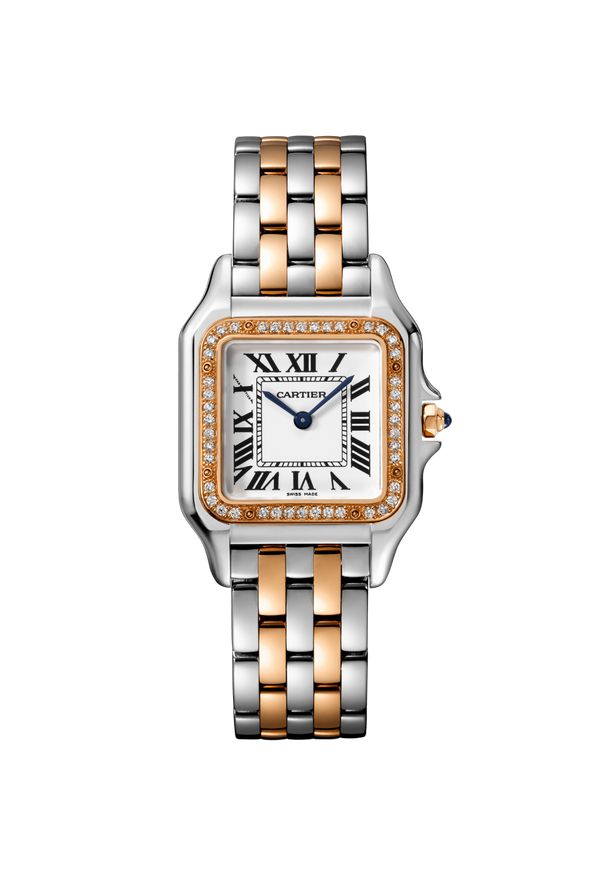 Cartier - CARTIER ZEGAREK Panthere de W3PN0007. Rodzaj zegarka: analogowe. Materiał: syntetyk, materiał, koronka. Styl: casual