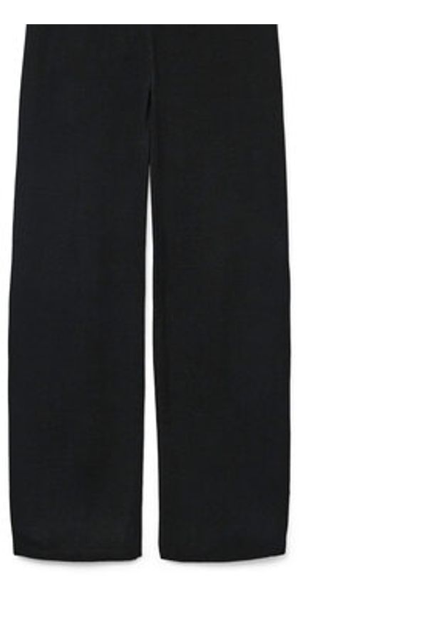 Vero Moda Spodnie dzianinowe Gold Art 10332174 Czarny Loose Fit. Kolor: czarny. Materiał: syntetyk