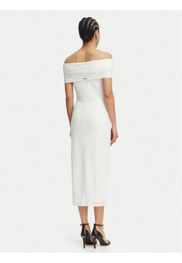 MICHAEL Michael Kors Sukienka codzienna MS683E1KS1 Biały Slim Fit. Okazja: na co dzień. Kolor: biały. Materiał: syntetyk. Typ sukienki: proste. Styl: casual