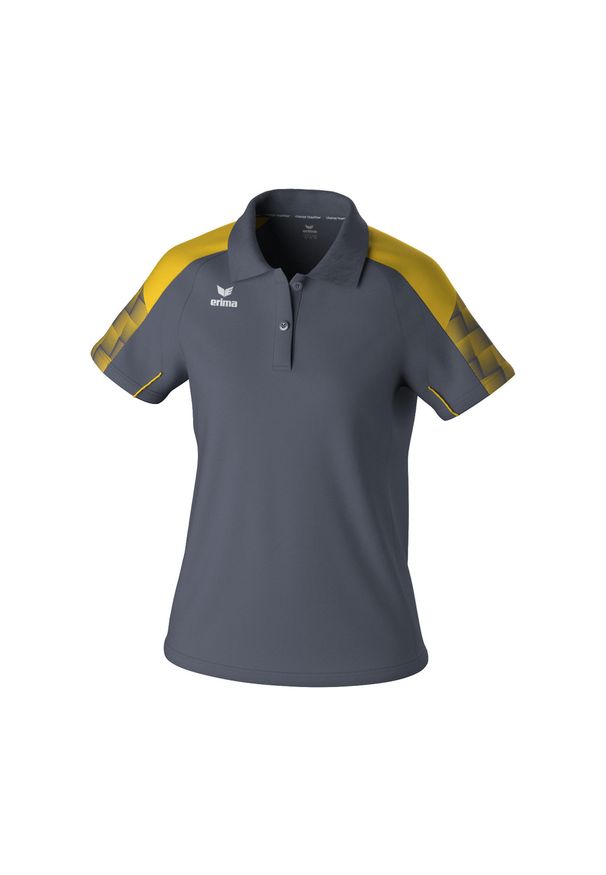 ERIMA - Damska koszulka polo Erima Evo Star. Typ kołnierza: polo. Kolor: szary, wielokolorowy, żółty. Długość rękawa: raglanowy rękaw. Sport: piłka nożna