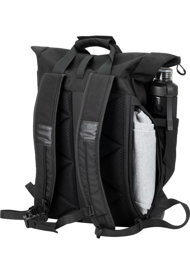 RIVACASE - Plecak Rivacase 5321 czarny. Kolor: czarny. Materiał: materiał. Wzór: paski. Styl: sportowy, casual