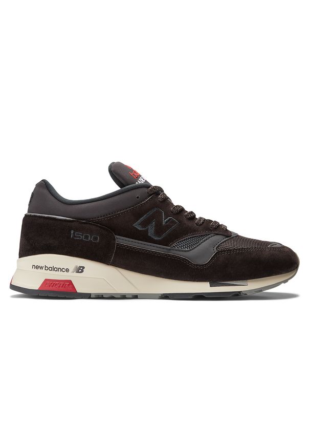 Buty męskie New Balance U1500BKR – brązowe. Kolor: brązowy. Materiał: zamsz, skóra. Szerokość cholewki: normalna. Sezon: lato